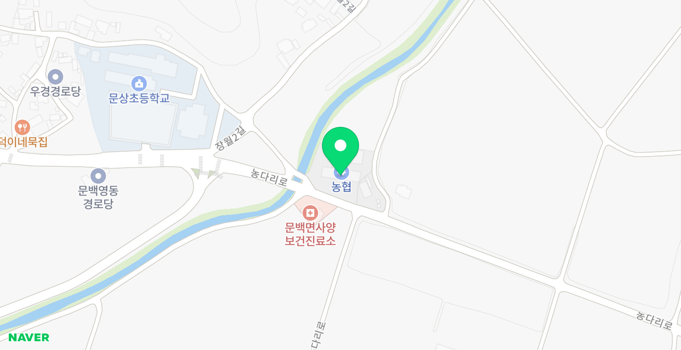 문백농협 장월지점 위치 지도