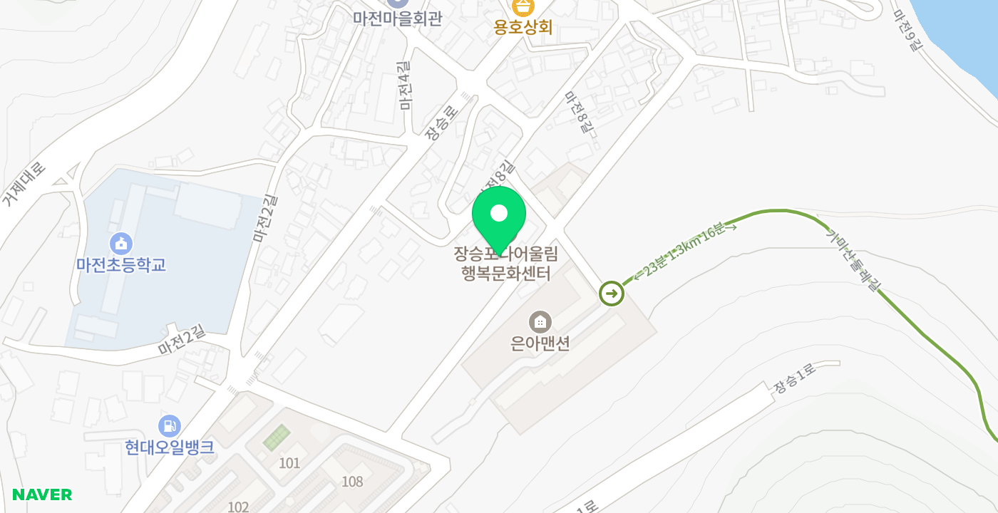 다어울림행복문화센터 위치 지도