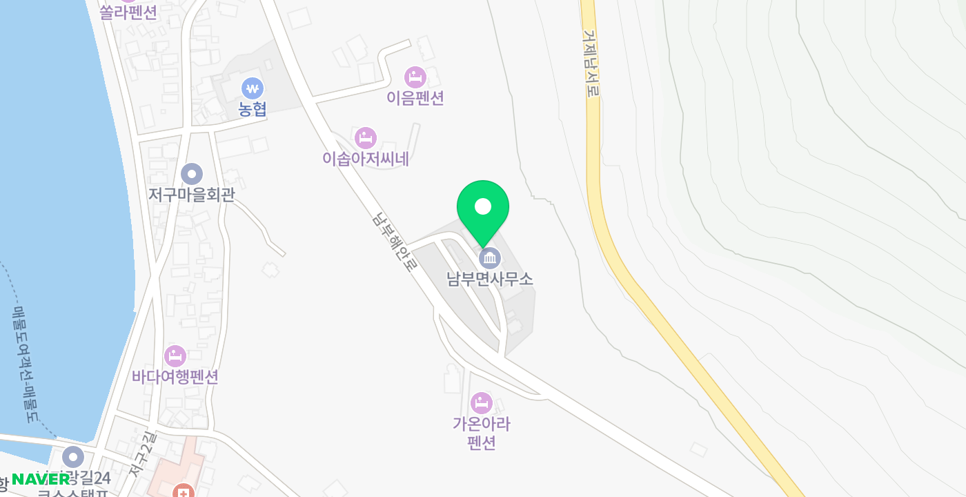 남부면사무소 위치 지도