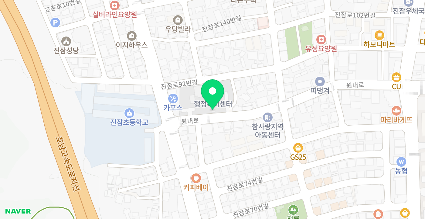 진잠동 위치 지도