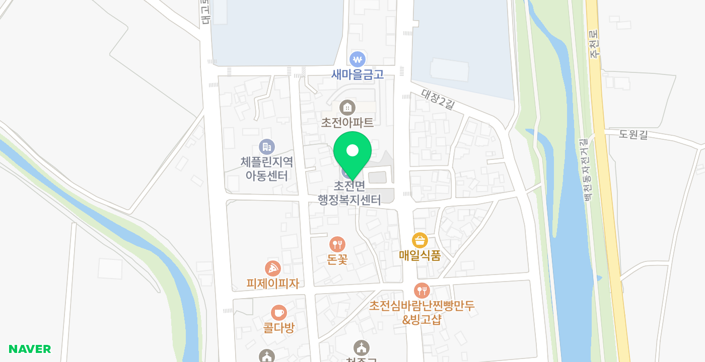 초전면 행정복지센터 위치 지도