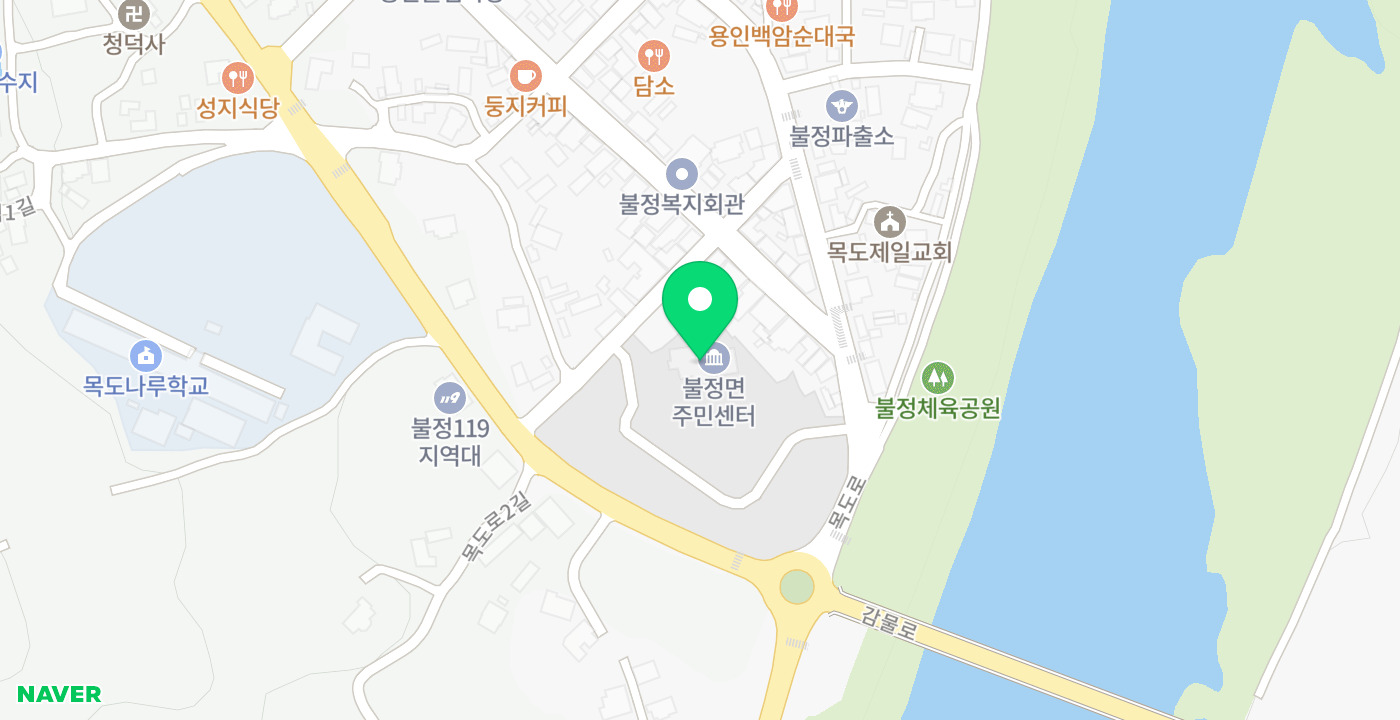 불정면사무소 위치 지도