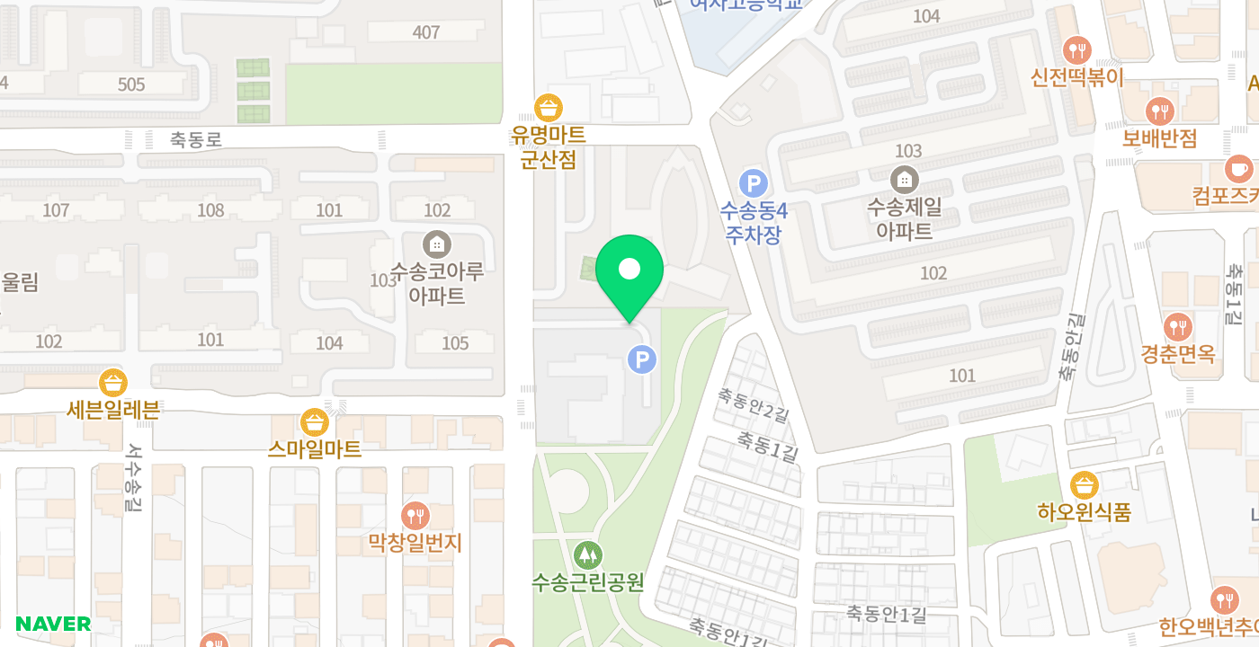 군산시립도서관 위치 지도