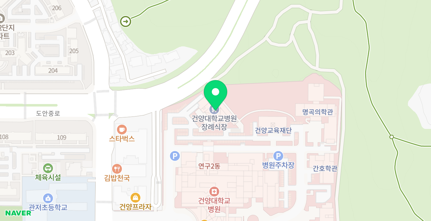건양대학교병원 위치 지도