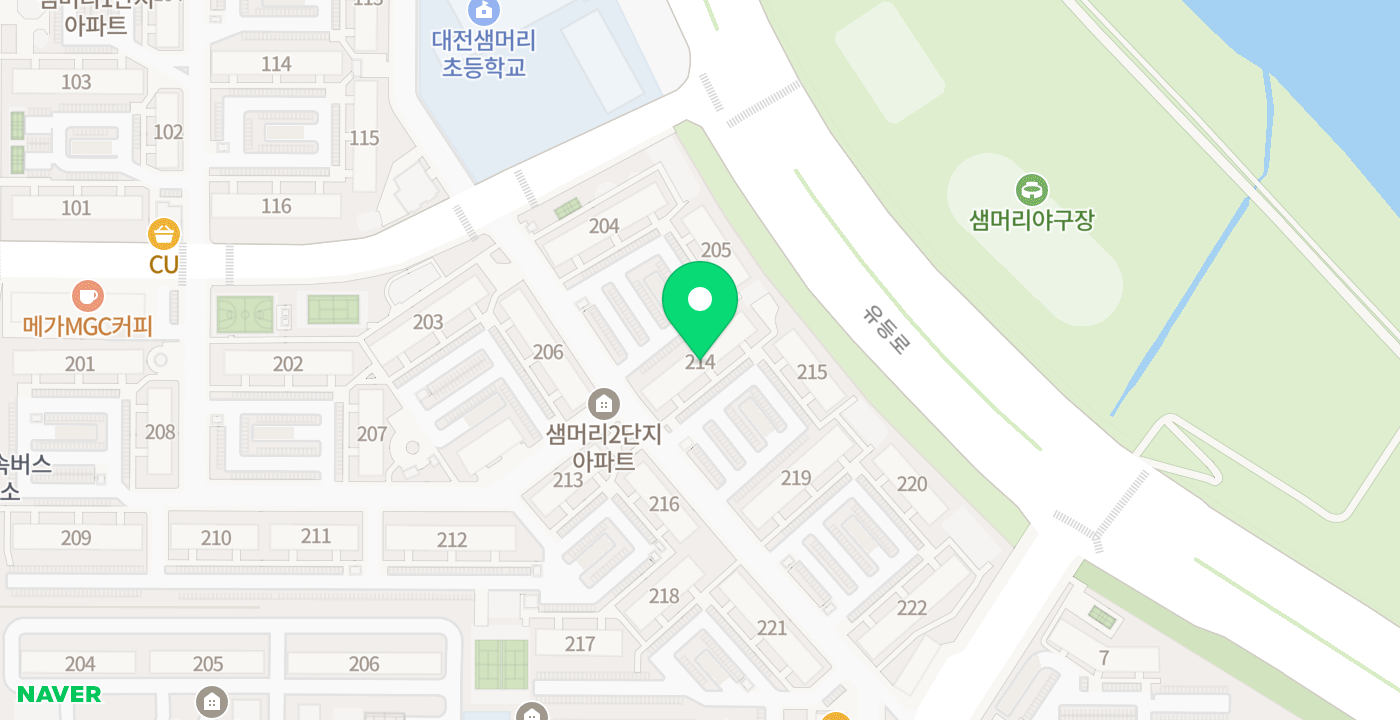 샘머리코아 위치 지도