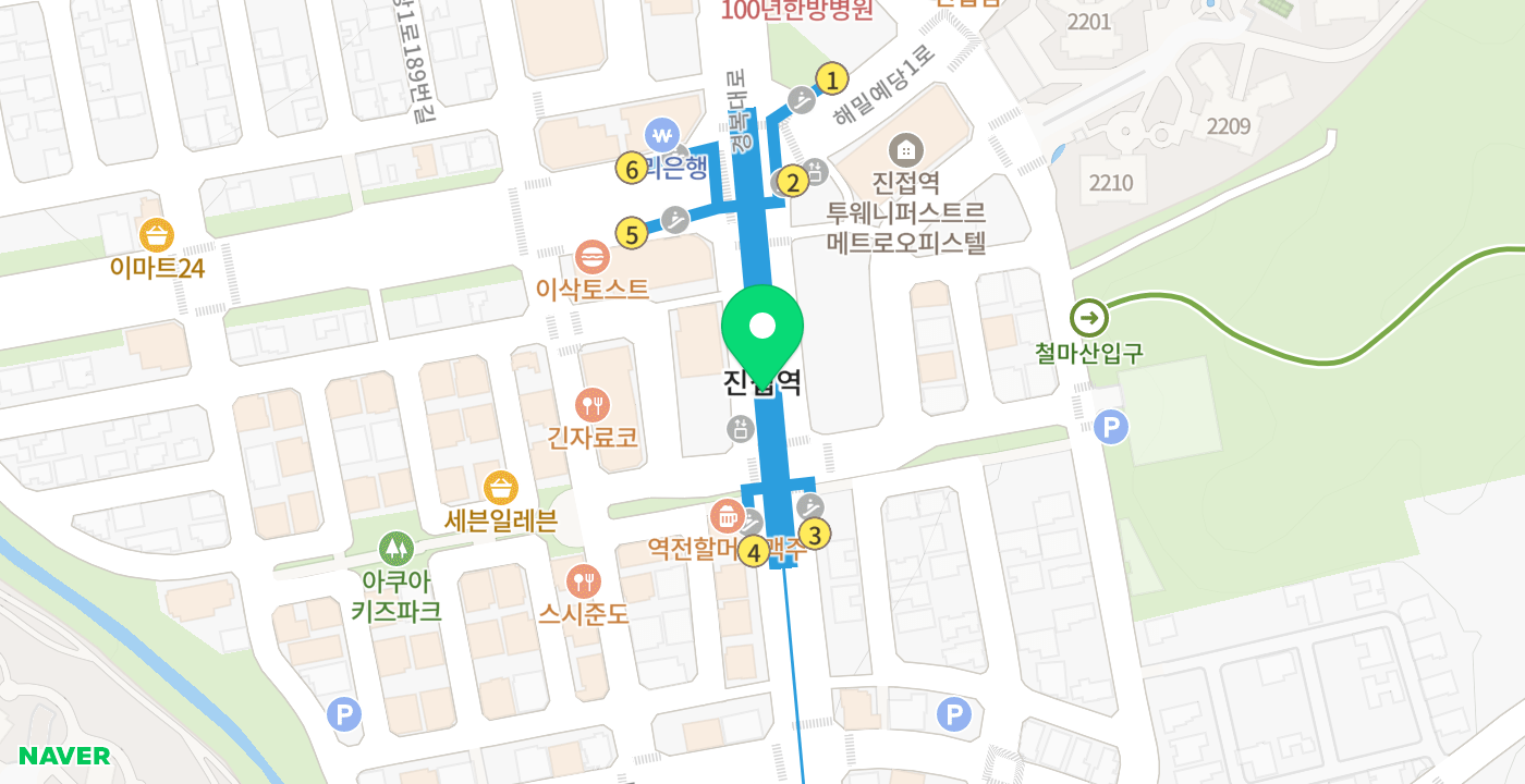 진접역 위치 지도