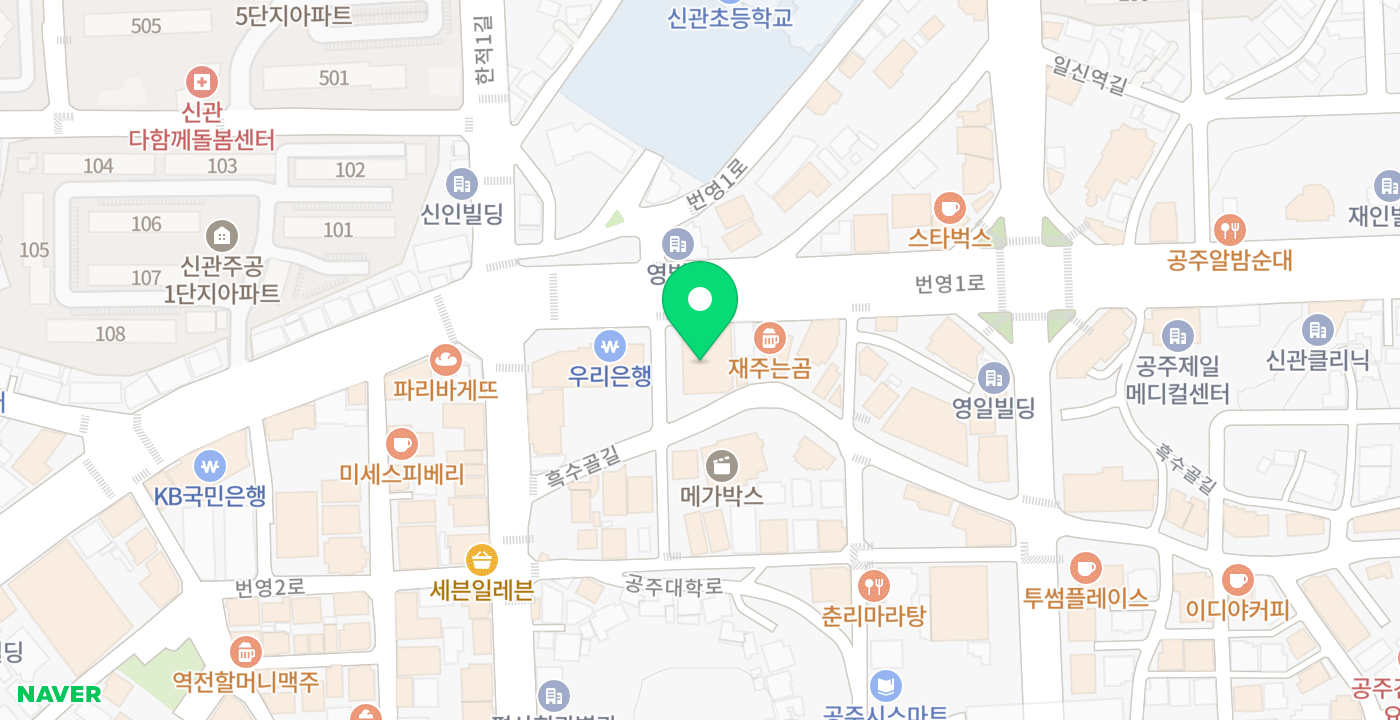공주농협강북지점 위치 지도