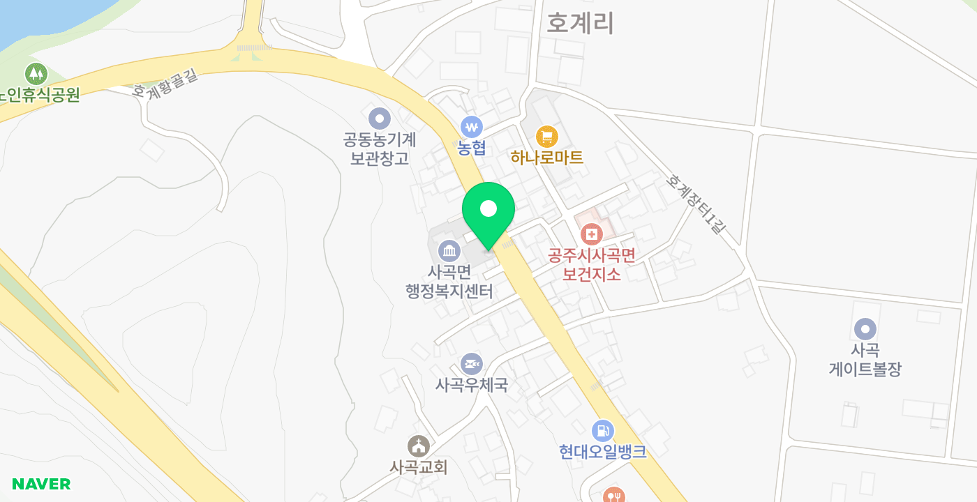 사곡면 무인  KIOSK 위치 지도