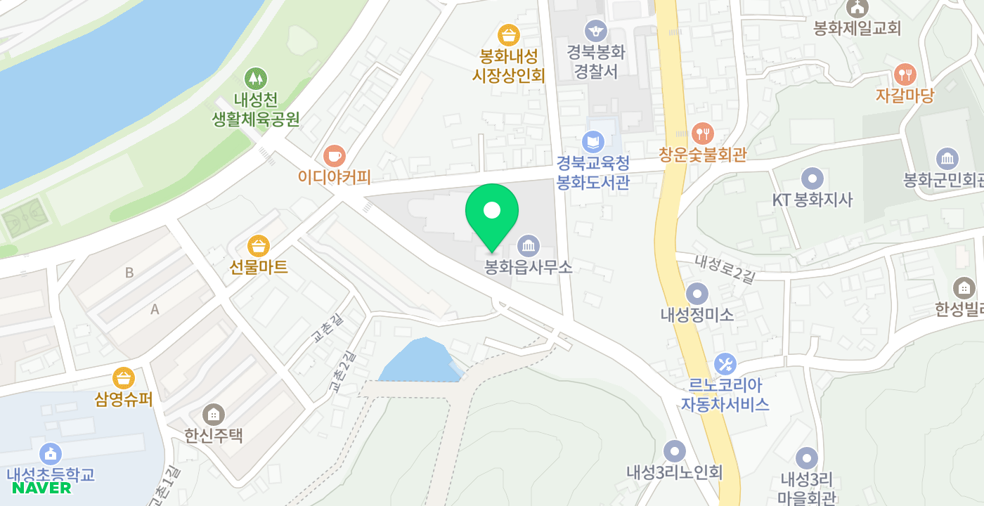 봉화읍사무소_2 위치 지도
