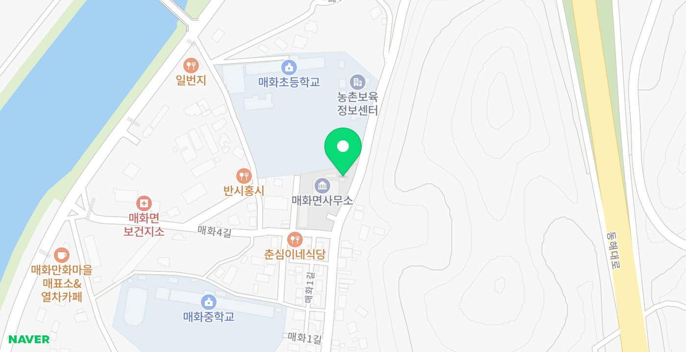 매화면사무소 위치 지도