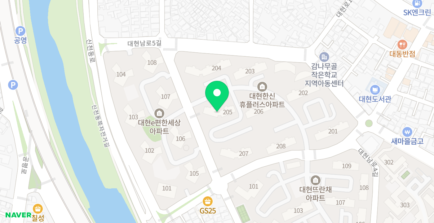 대현동 행정복지센터 위치 지도