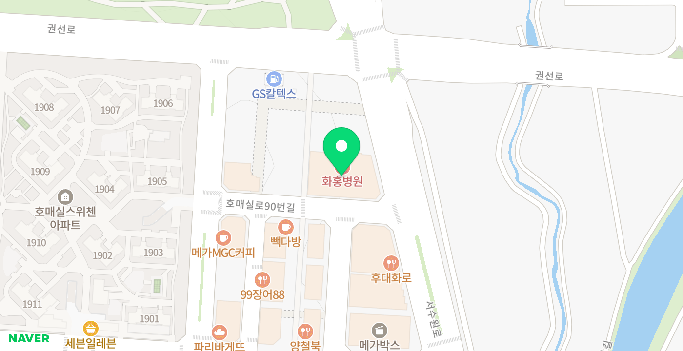 화홍병원 위치 지도