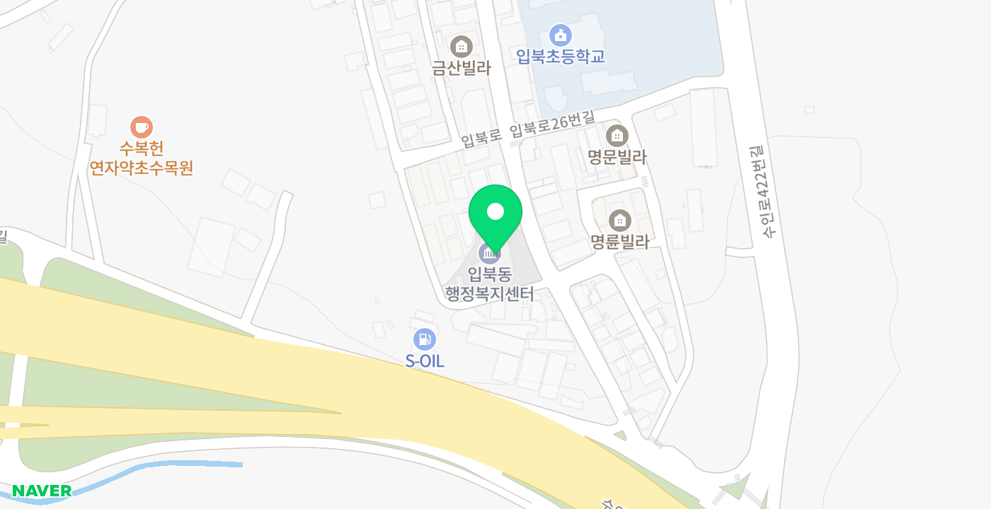 입북동 행정복지센터 위치 지도