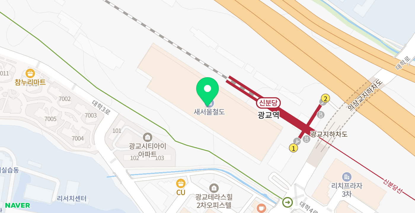 광교역 위치 지도