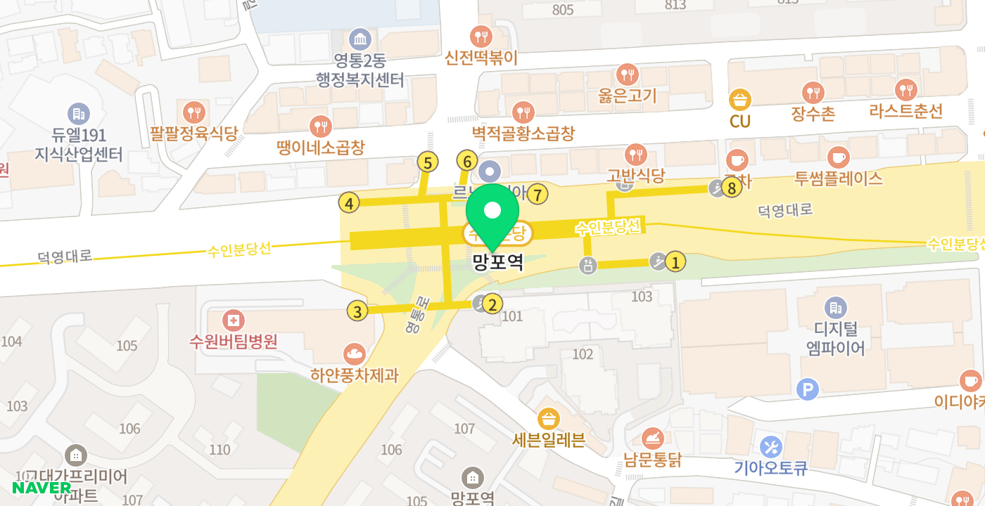 망포역 위치 지도