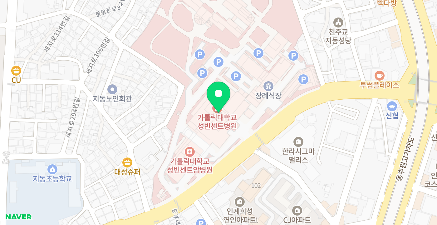 성빈센트 병원 위치 지도