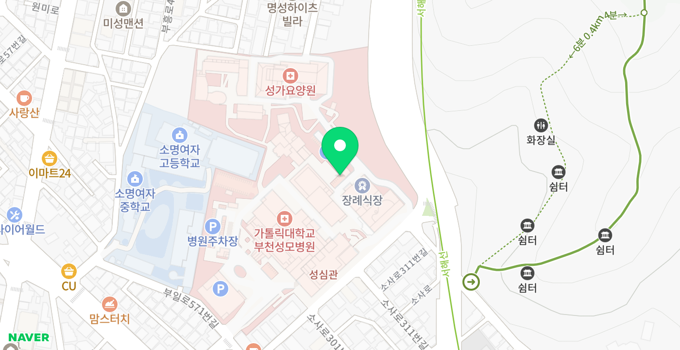 부천성모병원 위치 지도