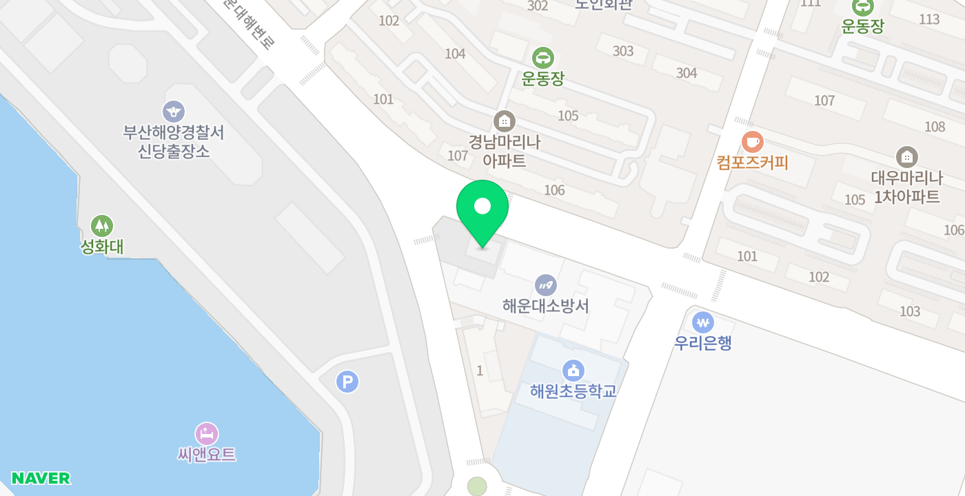 우3동 행정복지센터 위치 지도