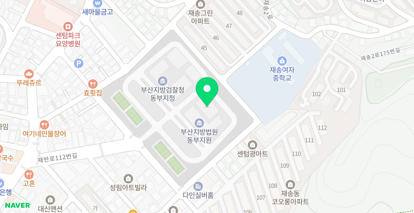 부산동부지원 위치 지도