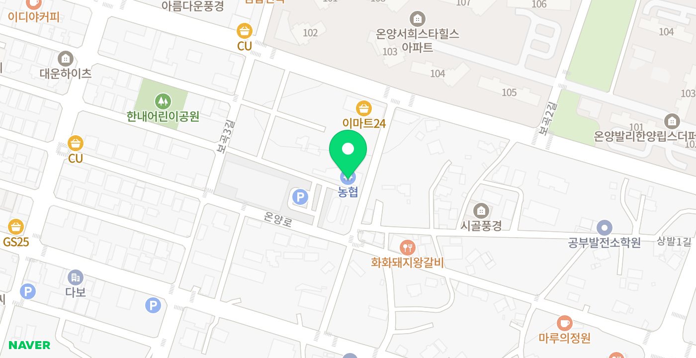 온양농협 발리지점 위치 지도