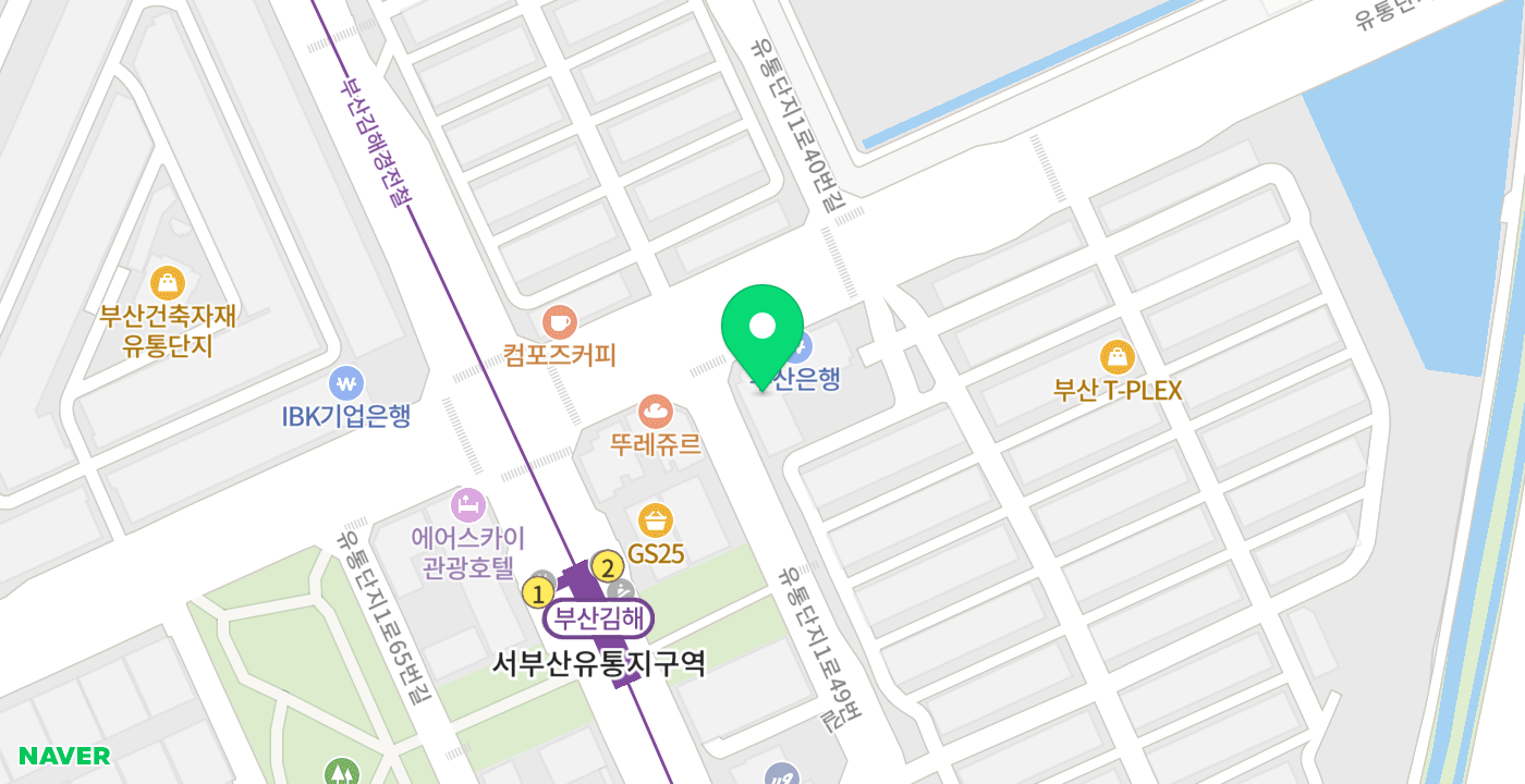 대저2동 부산은행 서부산유통단지점 위치 지도