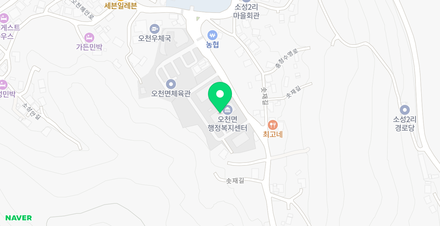 오천면사무소 KIOSK 위치 지도