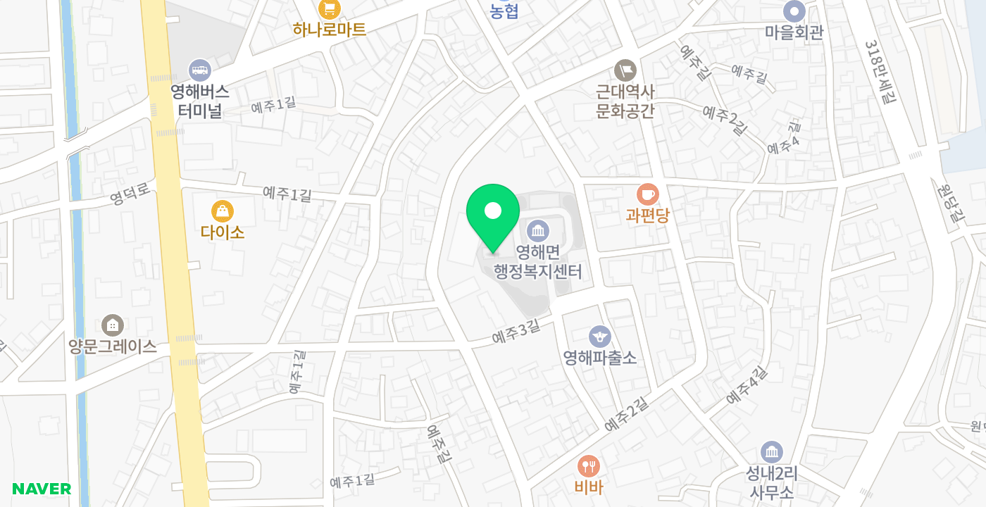 영해면 위치 지도