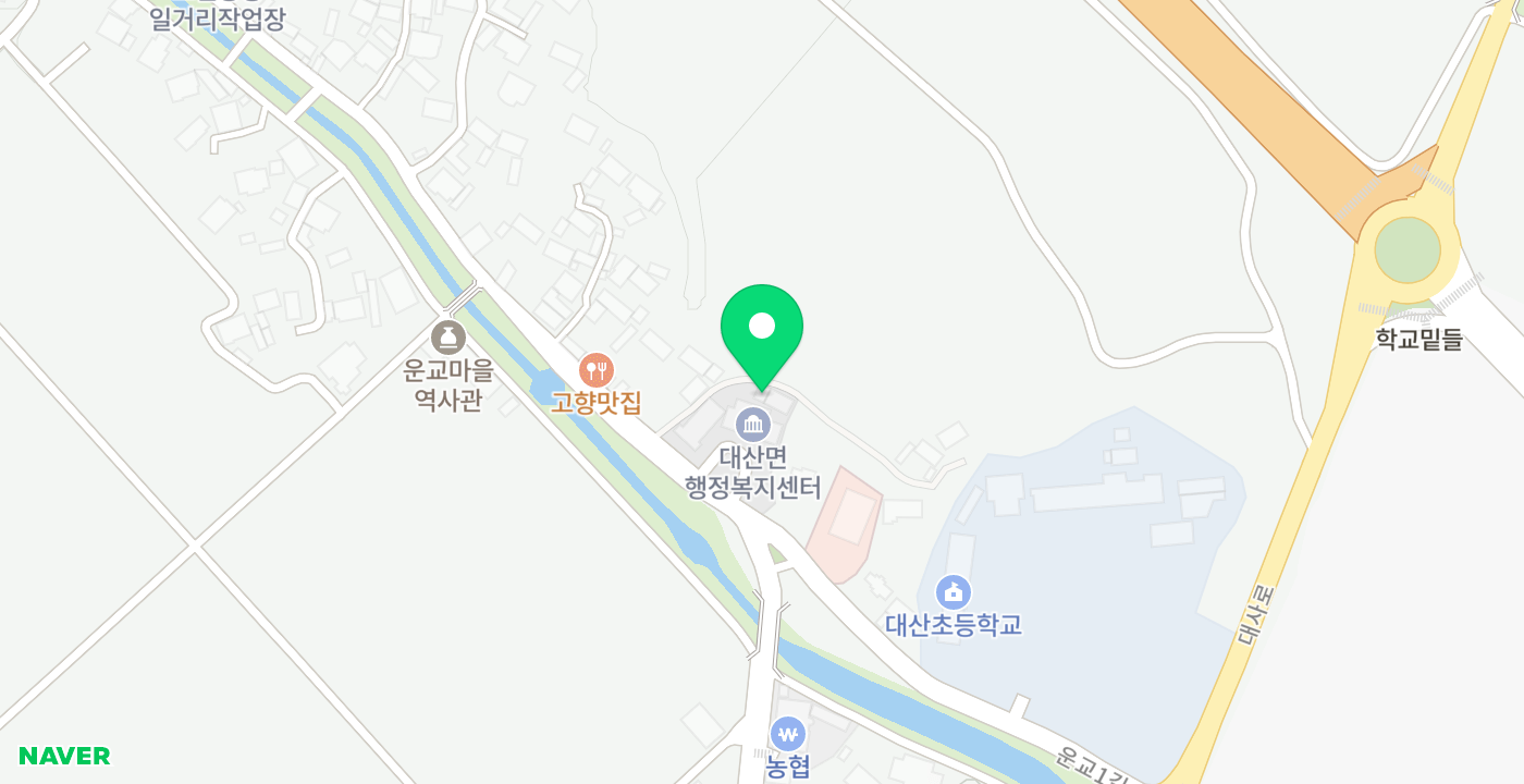 대산면 위치 지도