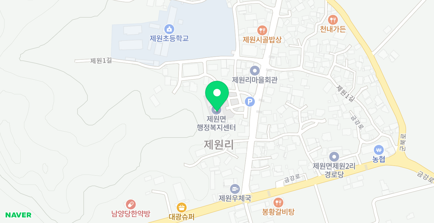 제원면사무소 위치 지도