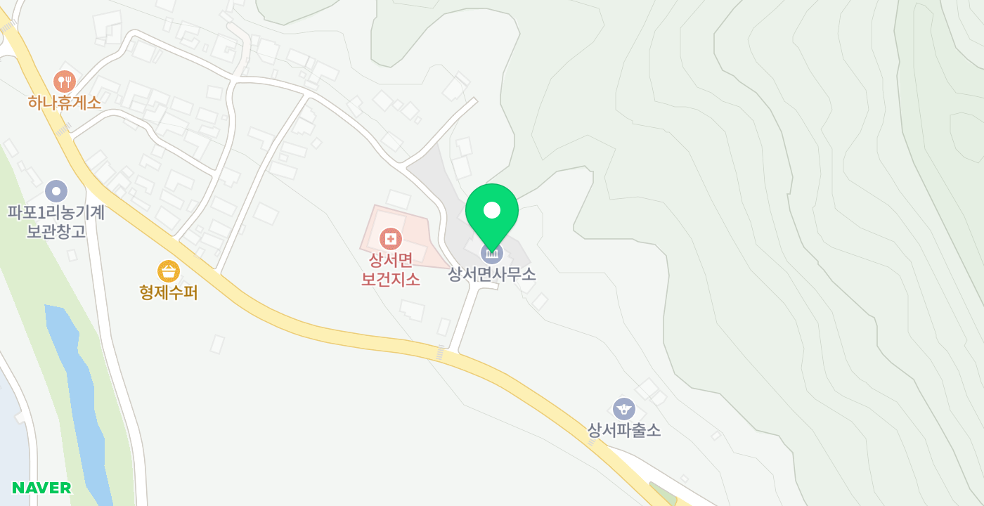 상서면사무소 위치 지도