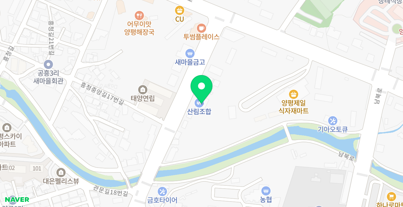국민건강보험공단 양평지사 위치 지도