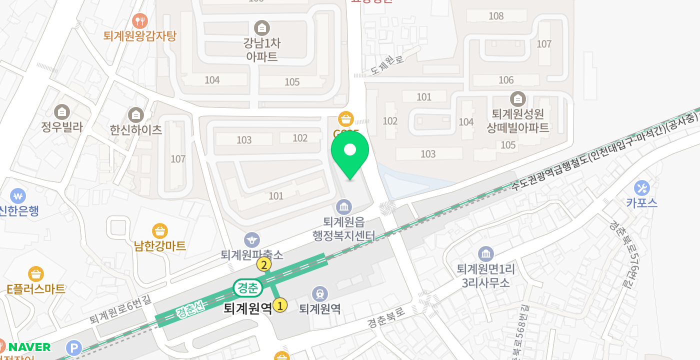 퇴계원읍사무소 위치 지도