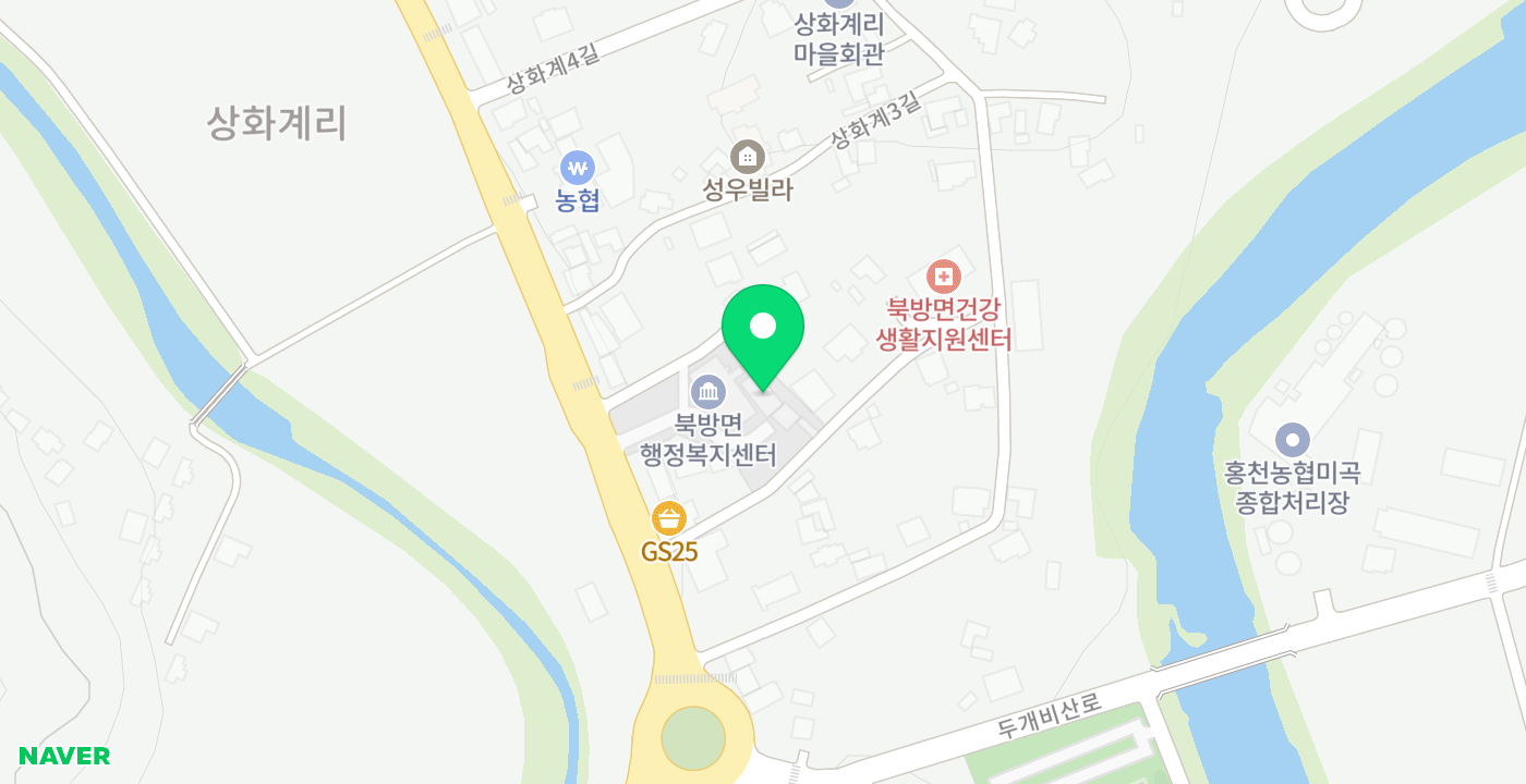 북방면무인 KIOSK 위치 지도