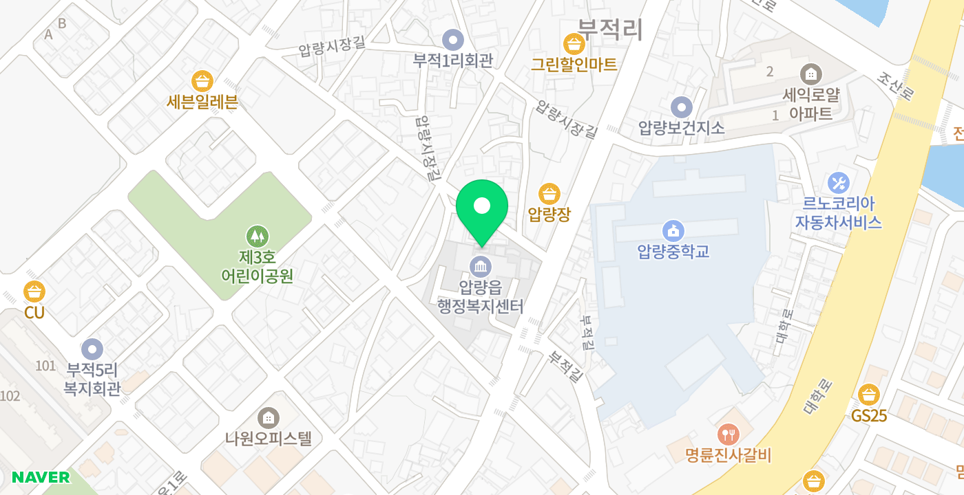 압량읍사무소 청사외부 무인민원발급기 위치 지도