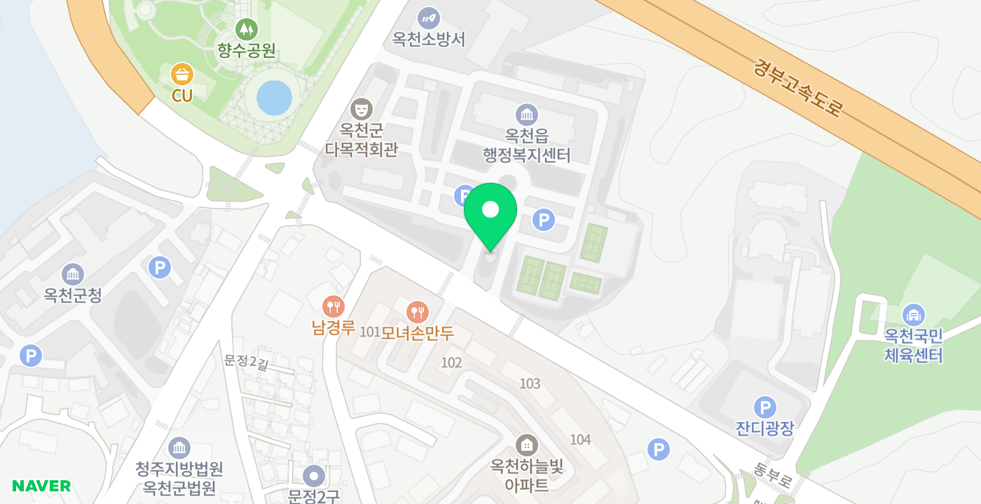 옥천읍무인 KIOSK 위치 지도