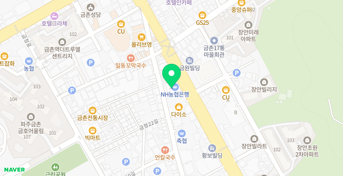 농협은행 파주시지부 365코너 위치 지도