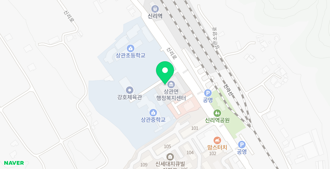 상관면 주민자치센터 위치 지도