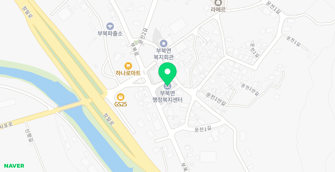 부북면_민원실 KIOSK 위치 지도