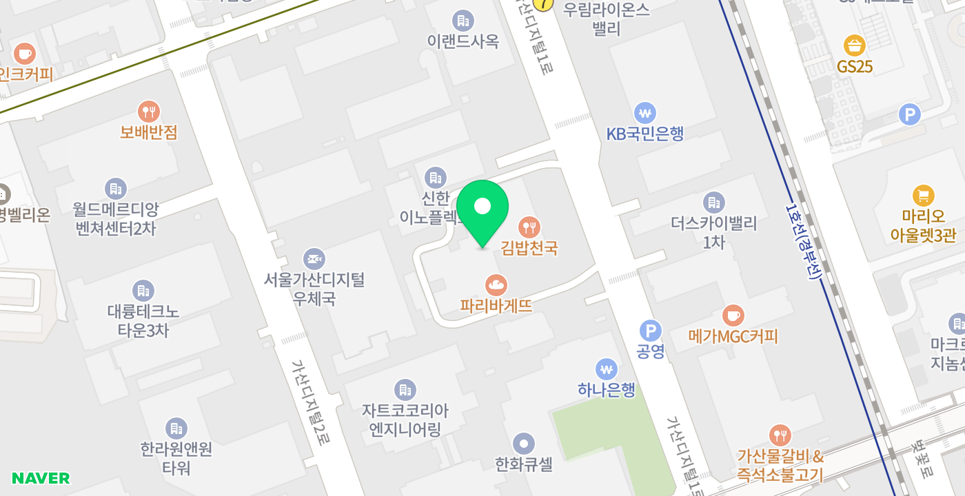 기업지원센터 위치 지도