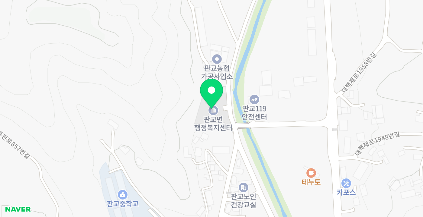 판교면사무소 위치 지도