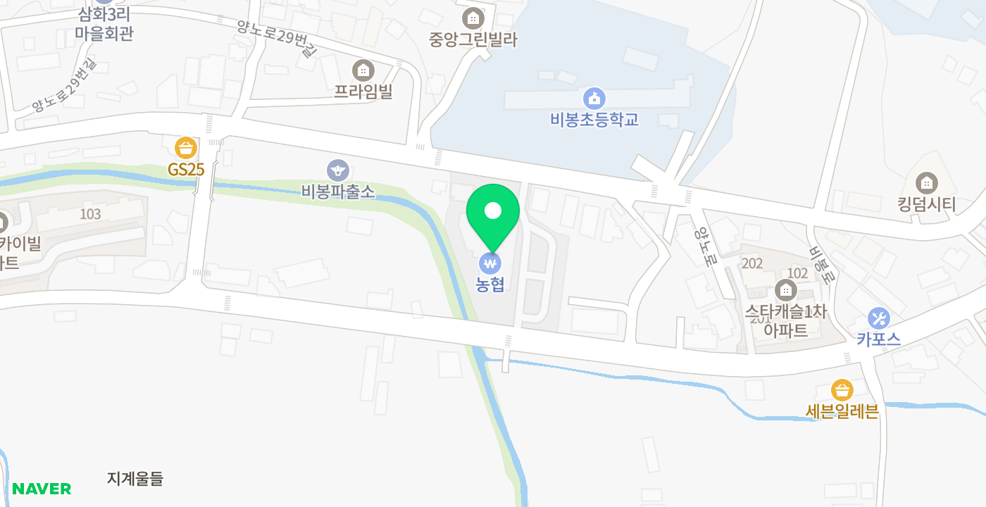 비봉농협 위치 지도