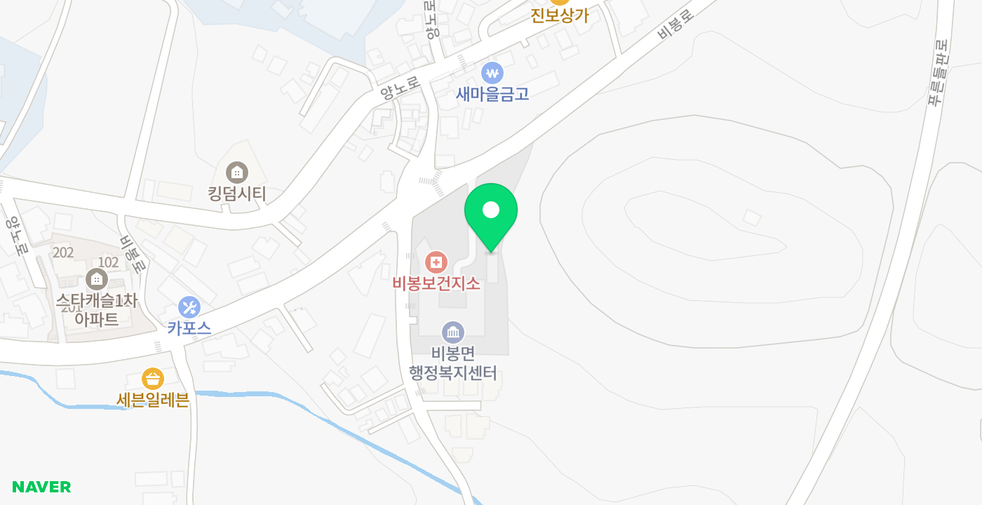 비봉면사무소 위치 지도