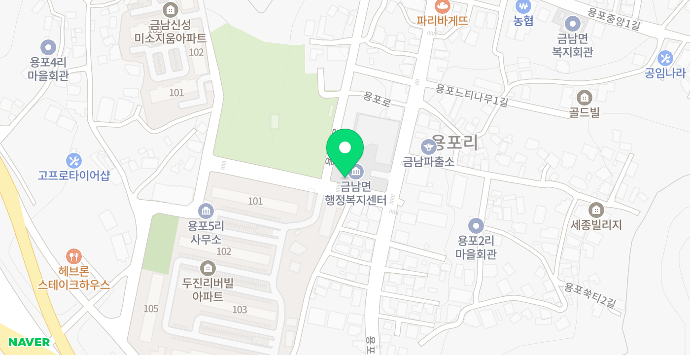 금남면 위치 지도