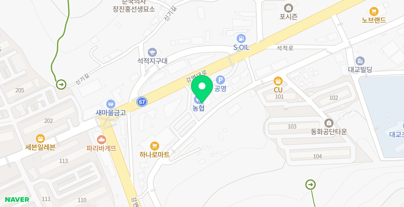 석적농협 위치 지도