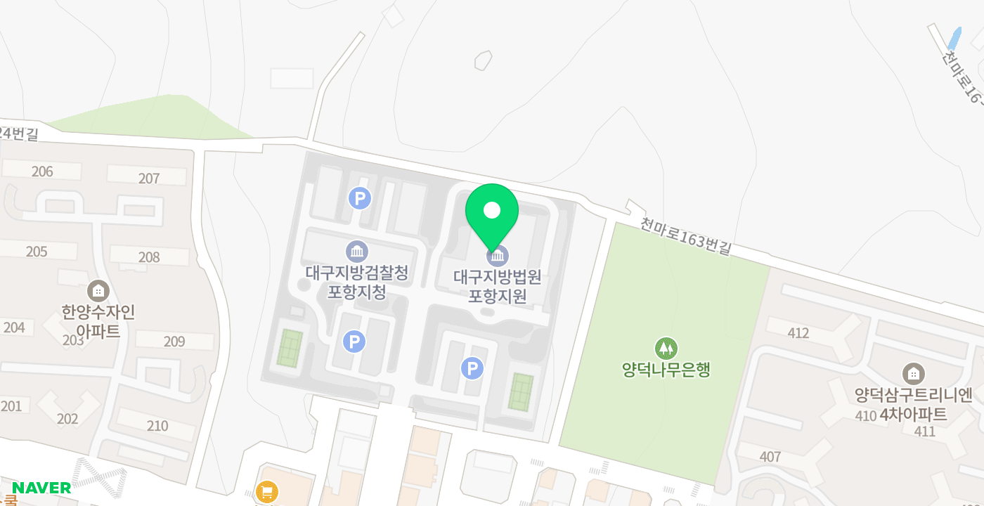 포항법원(장량동) 위치 지도