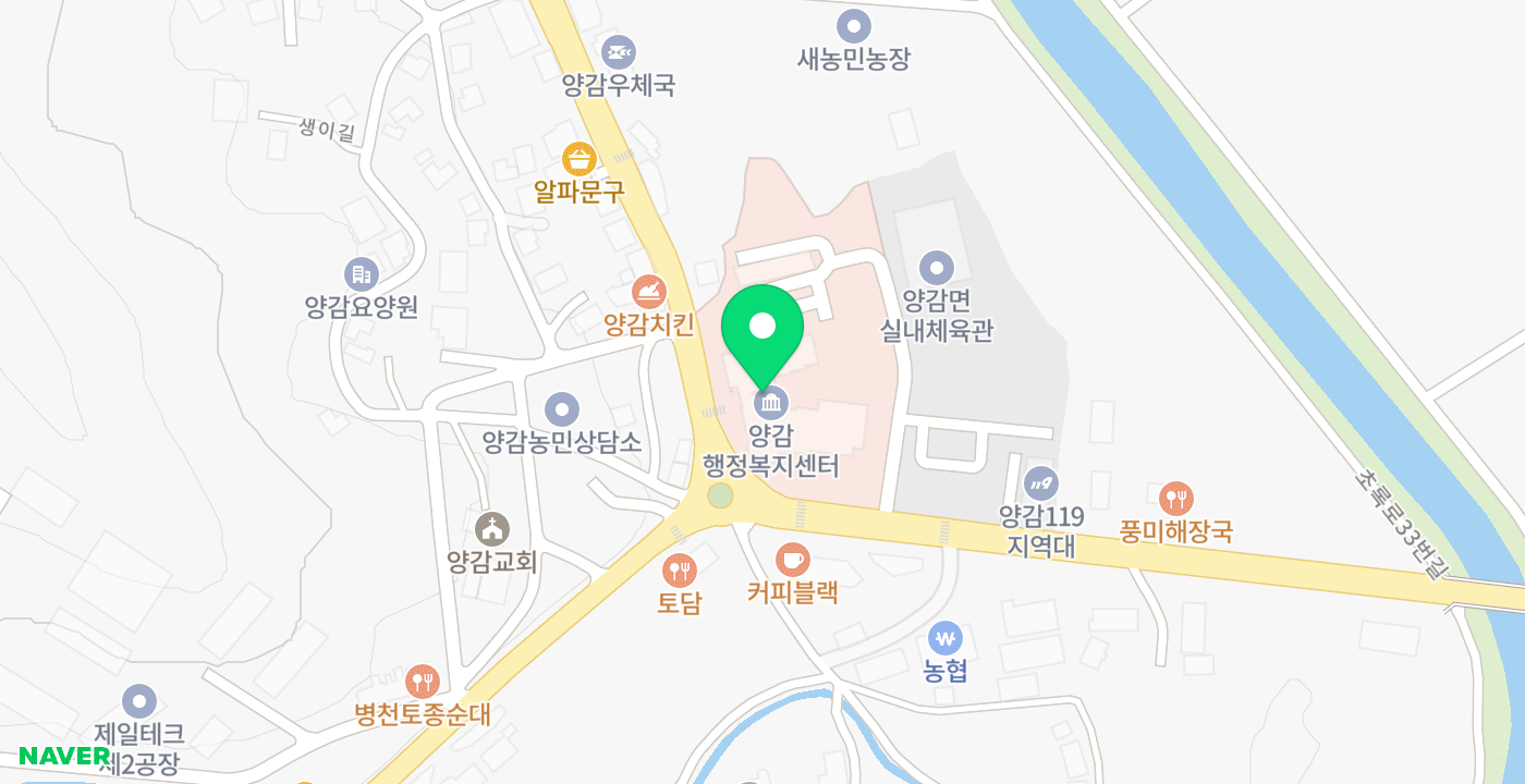 양감면사무소 위치 지도