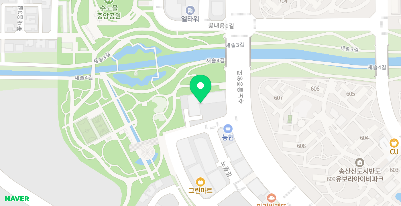 새솔동주민센터 위치 지도