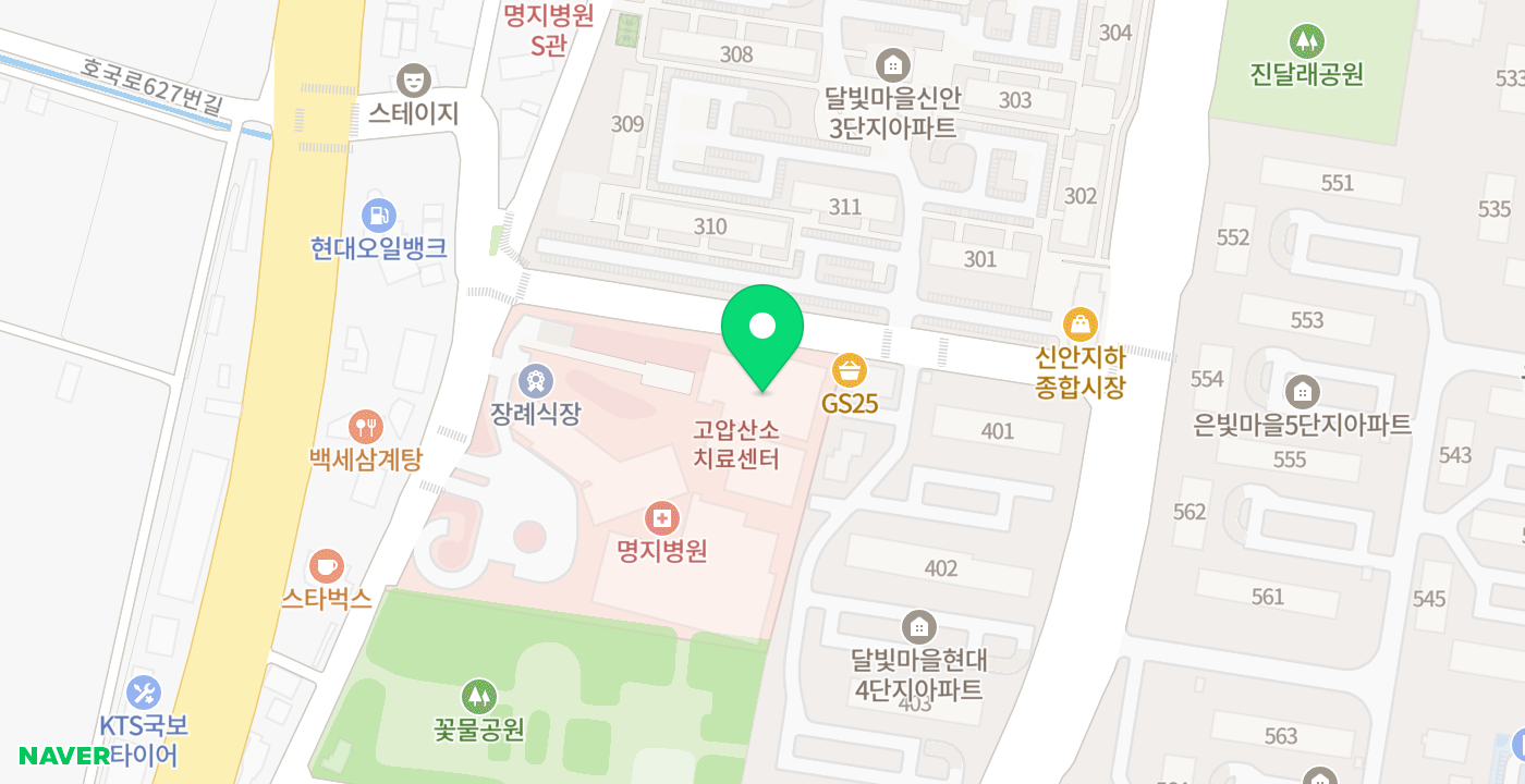 명지병원 위치 지도