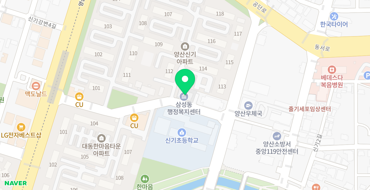 삼성동행정복지센터 위치 지도