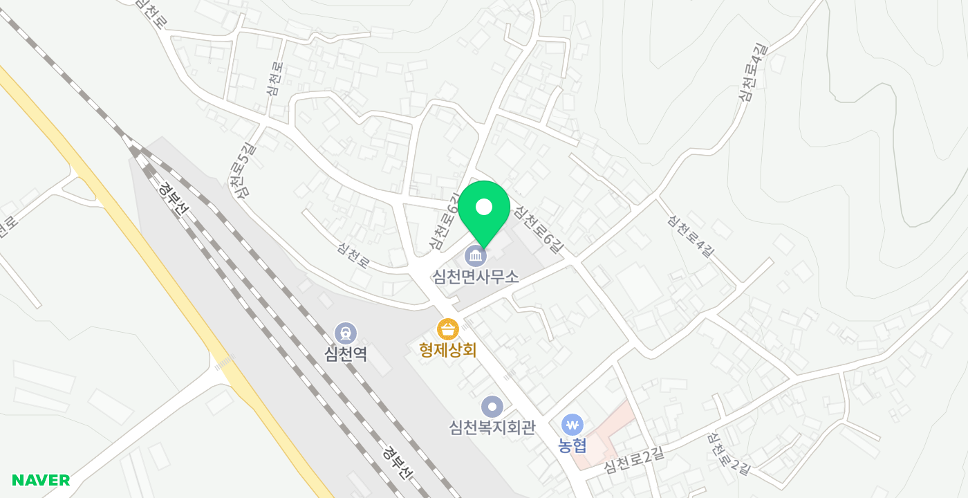 심천면사무소 위치 지도